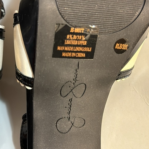 JESSICA SIMPSON shoes JS-Britt Coconut Silk Kid Patent Heels size 8.5M NEW - Picture 13 of 17